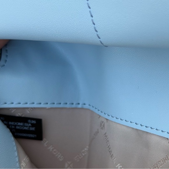 Michael Kors Jet Set Travel LG Continental Wallet  Wristlet Pale Ocean - Picture 8 of 14